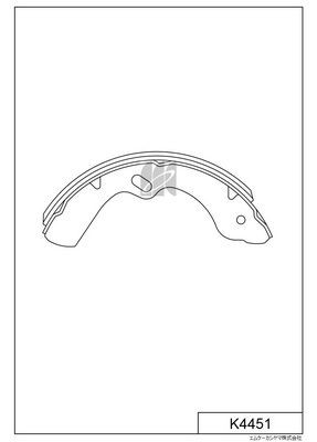 Колодки тормозные барабанные K4451 K4451 MK KASHIYAMA
