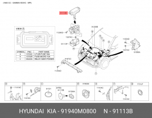 Крышка HYUNDAI Solaris (17-) блока предохранителей OE 91940M0800 HYUNDAI KIA