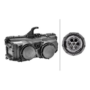 фара !правая прямоуг. лампа H7/H1 без повор. и коррект. \MB Axor 2 1DB247011-021 HELLA