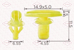 Клипса автомобильная [упаковка 10 штук] TJB1762 TJB1762 TATSUMI