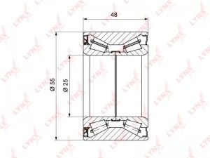 Подшипник ступицы задний (48x25x55) подходит для RENAULT Megane II-III 1.4-2.0 0 WB-1215 LYNXAUTO