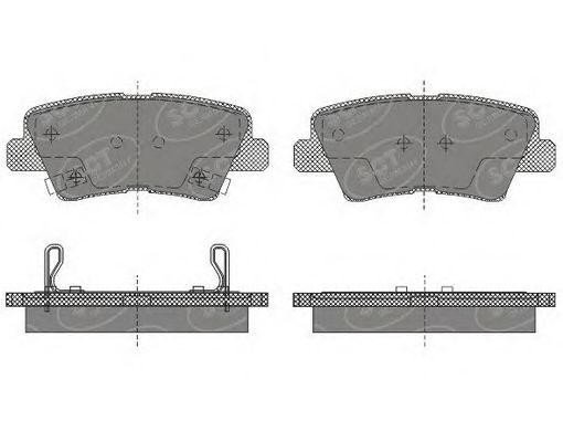 Колодки тормозные дисковые задние SP629 SCT