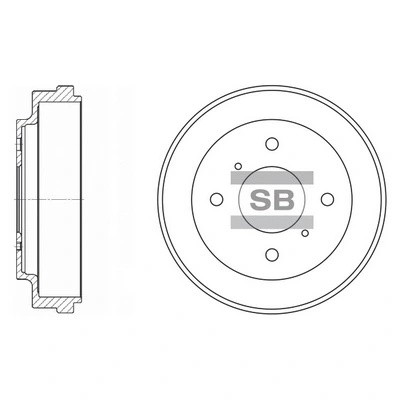 Барабан тормозной NISSAN Almera (N16) (00-) задний SANGSIN SD4212 SANGSIN