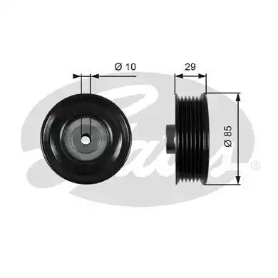 T36448 РОЛИК РЕМНЯ ПРИВОДНОГО TOYOTA AURIS/AVENSIS/COROLLA 1.4-1.8 03- (10013110 T36448 GATES
