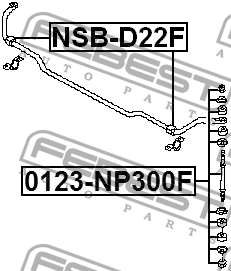 Тяга стабилизатора 0123-NP300F 0123-NP300F FEBEST