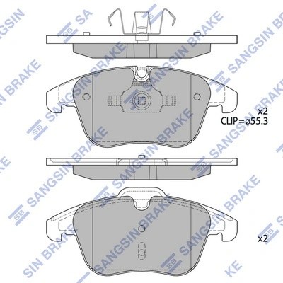 Колодки тормозные дисковыеCitroen C5 1.8/2.0/1.6HDi/2.0HDi 08 SP2207 SP2207 SANGSIN
