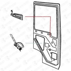 ручка двери! внутр. левая\ MAN TGA XXL XXL173 COVIND