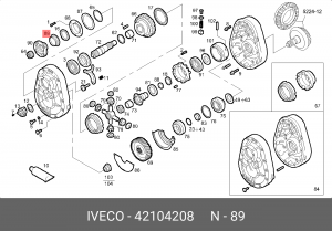 кольцо КПП! маслоотражательное\IVECO 42104208 IVECO