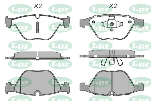 Комплект тормозных колодок 05P1509 05P1509 LPR