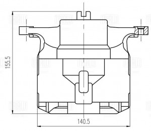 Суппорт тормозной передний правый d=57 мм CF 209602 TRIALLI