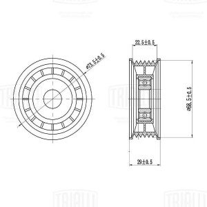 Ролик привод. ремня для а м Ford Focus II (05-) 1.8i 2.0i (CM 1006) CM 1006 TRIALLI