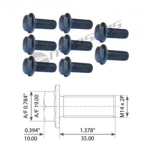 болт !шкворня полуприцепа M14x2 (к-т 8шт.) \ 200.576 MANSONS