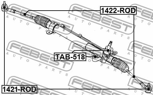 Тяга рулевая SSANGYONG RODIUS I 1422-ROD 1422-ROD FEBEST