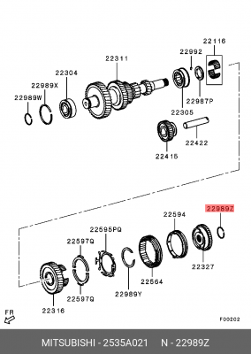 2535A021 КОЛЬЦО СТОПОРНОЕ 2535A021 MITSUBISHI