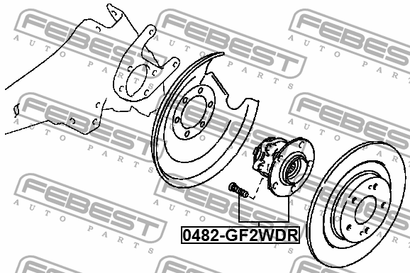 Ступица MITSUBISHI ASX (13-) задняя в сборе FEBEST 0482-GF2WDR FEBEST