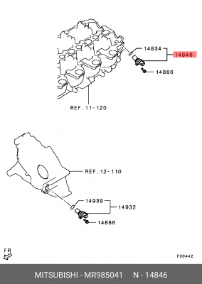 Датчик положения распредвала MITSUBISHI Lancer (08-) OE MR985041 MITSUBISHI