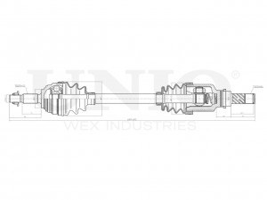 Привод в сборе передний левый CVJ-10119 UNIO