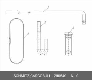 Комплект крепления запасного колеса Mega (ET120/163) 280540 SCHMITZ CARGOBULL