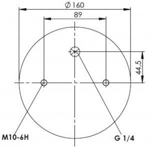 VOLVO/SCHMITZ/ROR двойной сильфон в сборе (M10x2,шт.G1/4,М10x2) T0070-2211 TOPCOVER