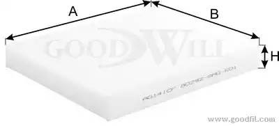 Фильтр салона AG141CF AG 141 CF GOODWILL