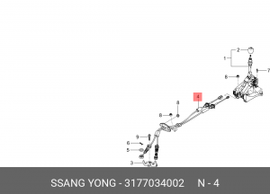 Трос КПП SSANGYONG Actyon (10-) OE 3177034002 SSANG YONG