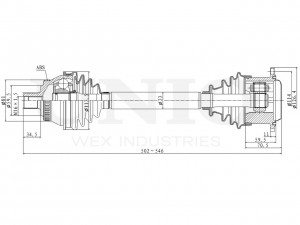 Привод в сборе передний правый CVJ-10103 UNIO