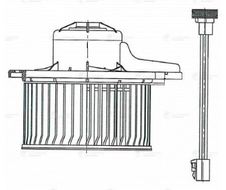 Э/вентилятор отоп. для а/м Hyundai Santa Fe II (06-)/iX55 (08-)  LFh0863 LFH 0863 LUZAR