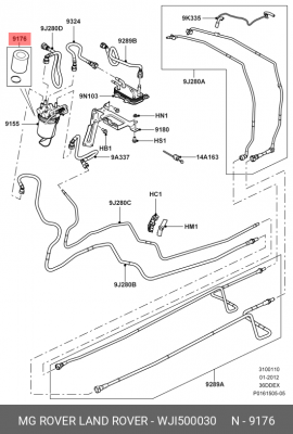 Топливный фильтр мама 3,6 WJI500030 WJI500030 LAND ROVER