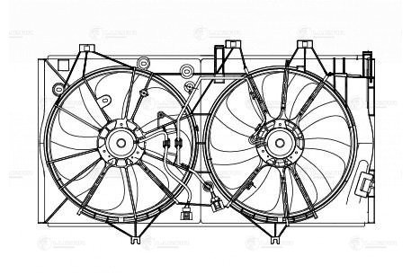 Э,вентиляторы охл. с кожухом (2 вент.) для ам Toyota Camry (XV50) (11-) 3.5i (LF LFK 1909 LUZAR