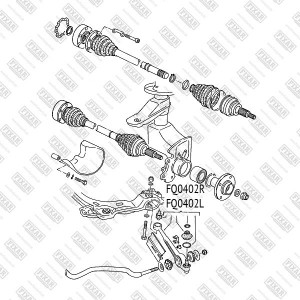 Рычаг подвески передний нижний правый AUDI 100/200 81- FQ0402R FQ0402R FIXAR