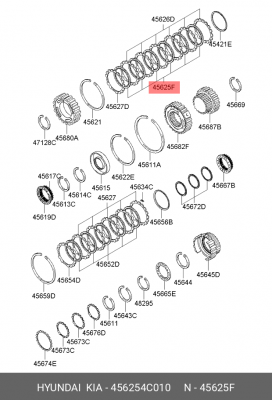 Фрикционы 456254C010 HYUNDAI KIA