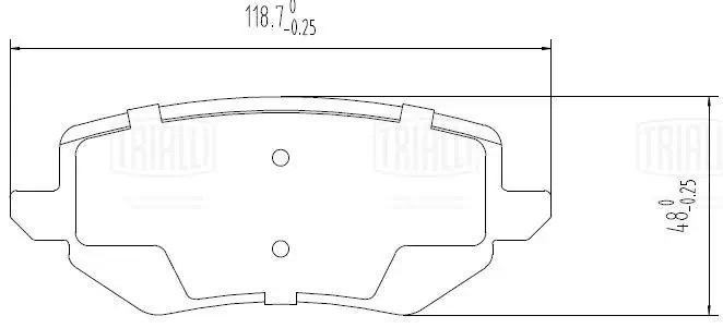 Колодки торм. TANK 500 (21-) диск. зад. (PF 4429) PF 4429 TRIALLI