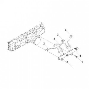 Трубка топливная 33104 дв.Cummins ISF 3.8 (2,4 цилиндр) (Haffen) 0786 HAFFEN