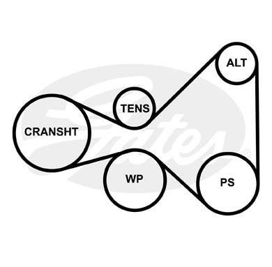 Ремень приводной поликлиновой 6PK923 GATES 6-PK-923 GATES