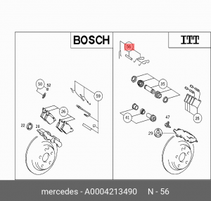 ремкомплект тормозных колодок передних! комплект пружин\ MB Vito 97-03 A0004213490 MERCEDES BENZ