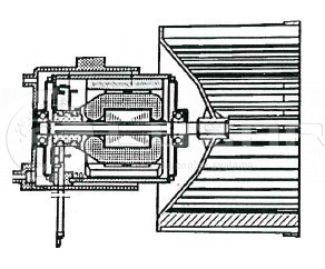Э/вентилятор отоп. для а/м Fiat Albea (02-) (A/C+) (LFh 1661) LFH1661 LUZAR