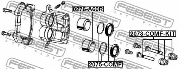 Ремкомплект задн суппорта JEEP GRAND CHEROKEE III 2004-2010 2075-COMF 2075-COMF FEBEST