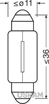 OSRAM ORIGINAL LINE 24 V 24V 5W C5W 35 мм 6423 OSRAM