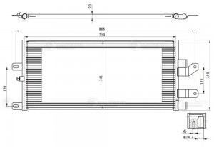 радиатор кондиционера!\ Scania 5 P-series 04> LRAC 3104 LUZAR