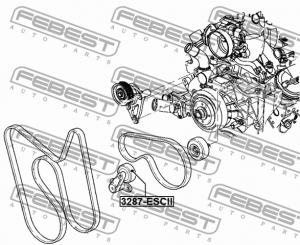 Ролик натяжной кондиционера CHEVROLET SILVERADO, SUBURBAN 99- 3287-ESCII 3287-ESCII FEBEST