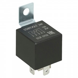 Реле автомобильное 5 конт. 24V 10,20A (с кронштейном) (SCR 0702) SCR 0702 START VOLT