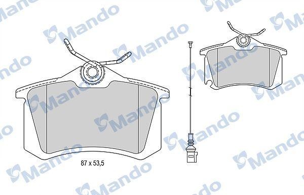 Колодки тормозные VW Polo SEAT Ibiza задние (4шт.) MANDO MBF015810 MANDO