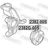 к-кт подшипника ступицы передней!\ Audi A3, VW Golf VII, Skoda Octavia 12> 2382005 FEBEST