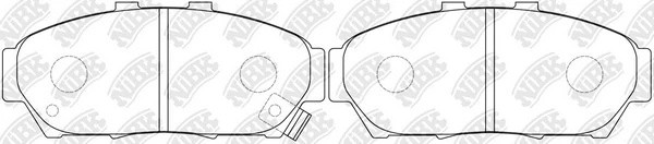 Колодки тормозные HONDA Integra (97-) передние (4шт.) NIBK PN8337 NIBK