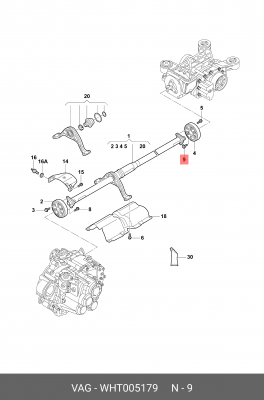 Болт VW вала карданного OE WHT 005 179 VAG