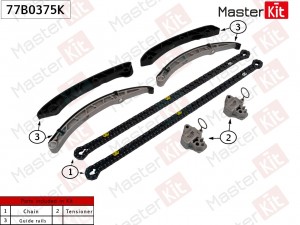 Комплект цепи ГРМ JAGUAR/ LAND ROVER 508PS/ AJ 126 77B0375K 77B0375K MASTER KIT