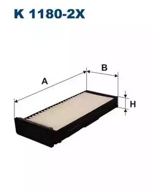 фильтр салона! 2шт.\ Mitsubishi Carisma/Space Star/Pajero Sport 1.3-3.0 V6/1.9TD K11802X FILTRON