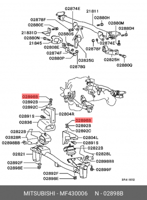 ГАЙКА МЕТАЛЛИЧЕСКАЯ MITSUBISHI MF430006 MITSUBISHI