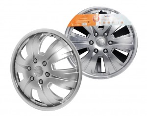 Колпаки колесные декоративные R16 серебро "AIRLINE" Бест (2 шт.) (передние для а AWCC-16-07 AIRLINE