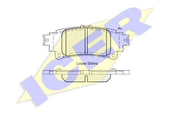 182050 колодки дисковые задние!\ Lexus GS 2.5/3.5 12># 182050 ICER
